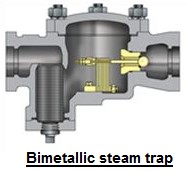 Bimetallic steam trap