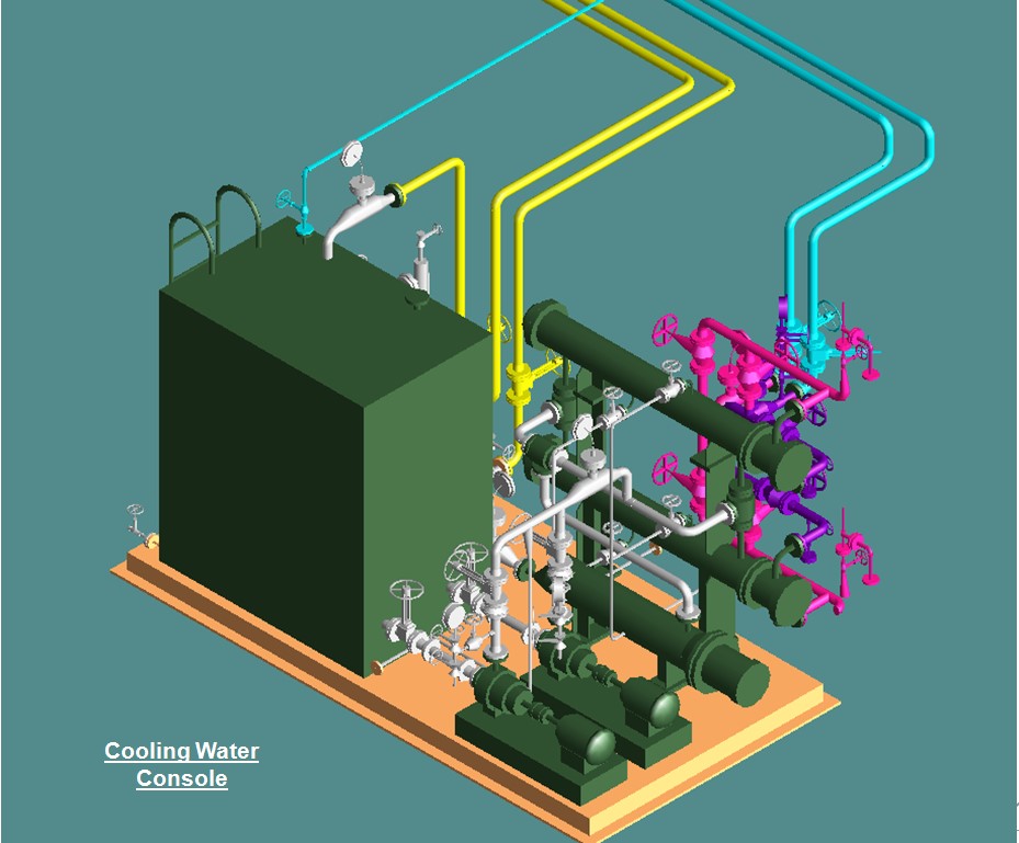 Cooling water console